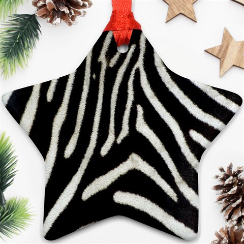 Zebra Print Big	 Star Ornament (Two Sides) from ArtsNow.com Back