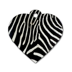 Zebra Print Big	 Dog Tag Heart (Two Sides) from ArtsNow.com Front