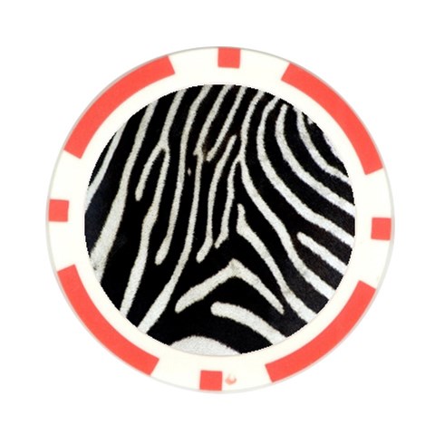 Zebra Print Big	 Poker Chip Card Guard from ArtsNow.com Front