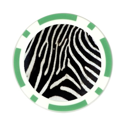 Zebra Print Big	 Poker Chip Card Guard from ArtsNow.com Front