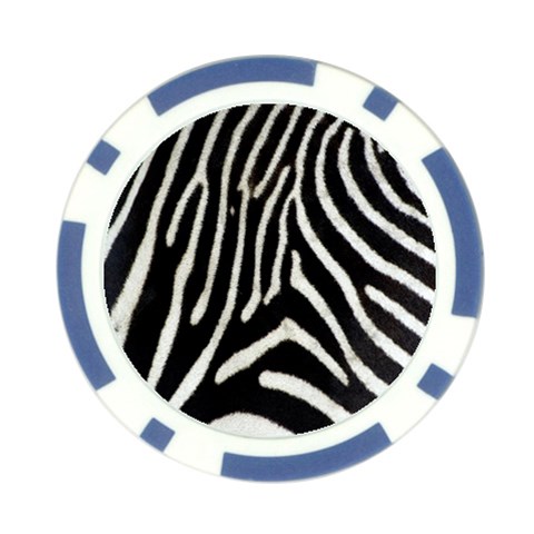 Zebra Print Big	 Poker Chip Card Guard from ArtsNow.com Front