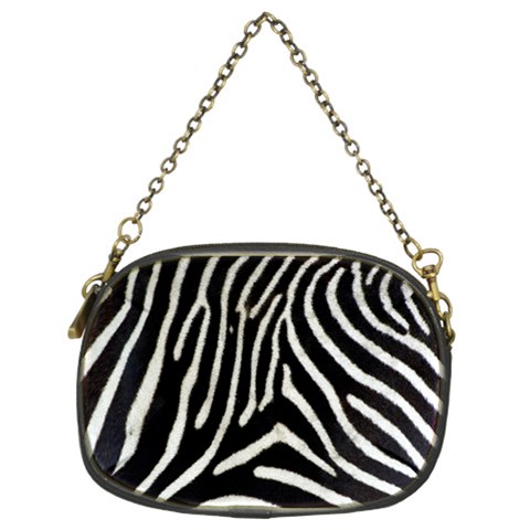 Zebra Print Big	 Chain Purse (Two Sides) from ArtsNow.com Back