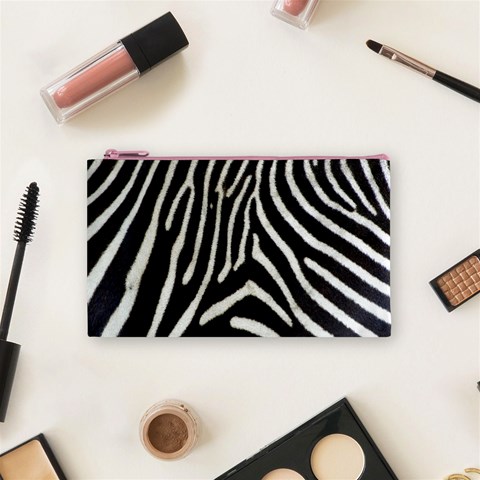 Zebra Print Big	 Cosmetic Bag (Small) from ArtsNow.com Front