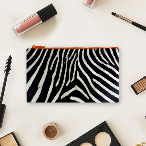 Zebra Print Big	 Cosmetic Bag (Small) from ArtsNow.com Front