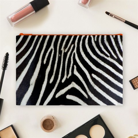 Zebra Print Big	 Cosmetic Bag (Large) from ArtsNow.com Front