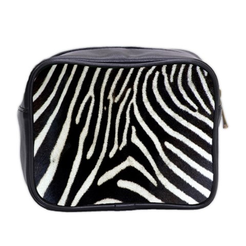 Zebra Print Big	 Mini Toiletries Bag (Two Sides) from ArtsNow.com Back