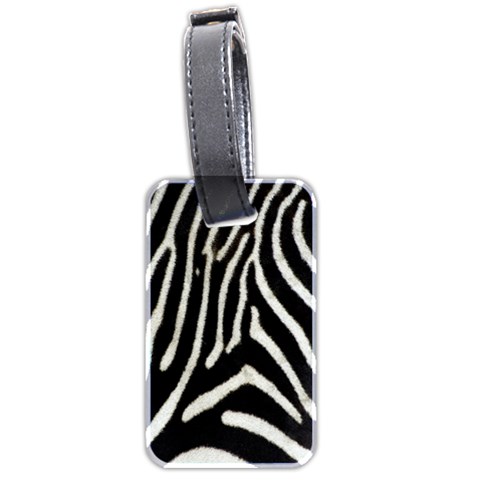 Zebra Print Big	 Luggage Tag (two sides) from ArtsNow.com Front