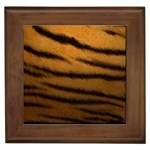 Tiger Print Dark	 Framed Tile