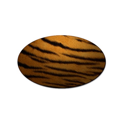 Tiger Print Dark	 Sticker (Oval) from ArtsNow.com Front