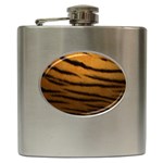 Tiger Print Dark	 Hip Flask (6 oz)