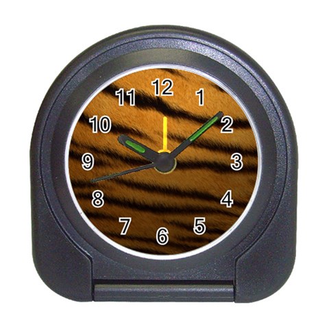 Tiger Print Dark	 Travel Alarm Clock from ArtsNow.com Front