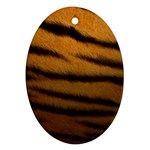 Tiger Print Dark	 Oval Ornament (Two Sides)