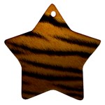 Tiger Print Dark	 Star Ornament (Two Sides)