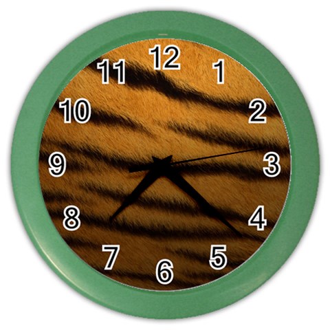 Tiger Print Dark	 Color Wall Clock from ArtsNow.com Front