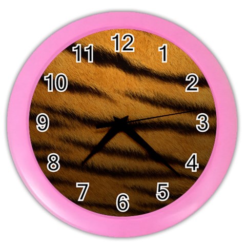 Tiger Print Dark	 Color Wall Clock from ArtsNow.com Front