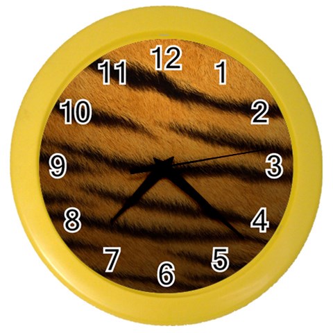 Tiger Print Dark	 Color Wall Clock from ArtsNow.com Front