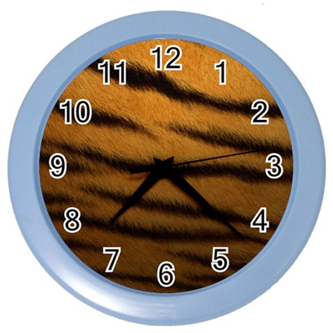 Tiger Print Dark	 Color Wall Clock from ArtsNow.com Front