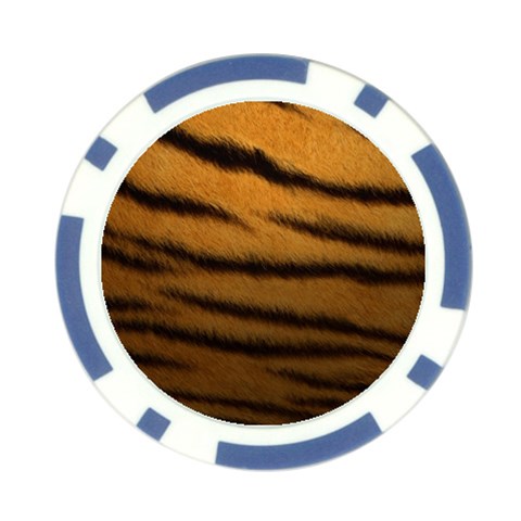 Tiger Print Dark	 Poker Chip Card Guard from ArtsNow.com Front