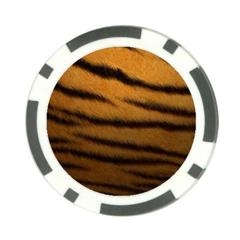 Tiger Print Dark	 Poker Chip Card Guard from ArtsNow.com Back