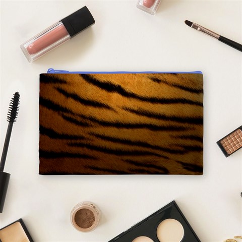 Tiger Print Dark	 Cosmetic Bag (Medium) from ArtsNow.com Front