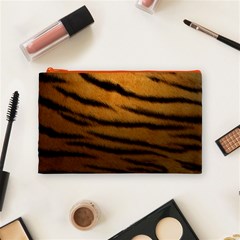 Tiger Print Dark	 Cosmetic Bag (Medium) from ArtsNow.com Front