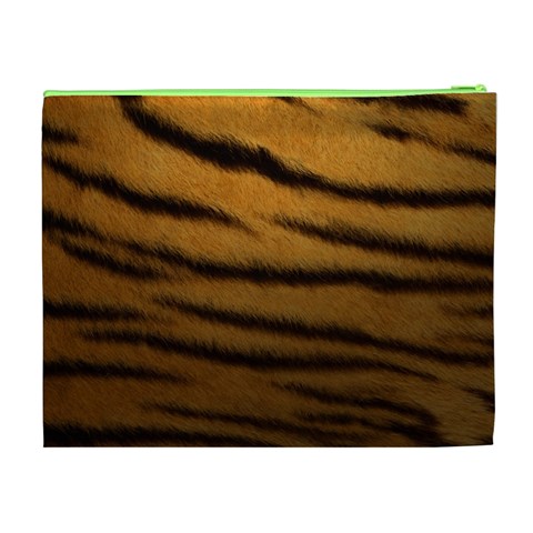 Tiger Print Dark	 Cosmetic Bag (XL) from ArtsNow.com Back