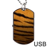 Tiger Print Dark	Dog Tag USB Flash (Two Sides)