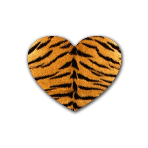 Tiger Print	 Heart Coaster (4 pack) from ArtsNow.com Front