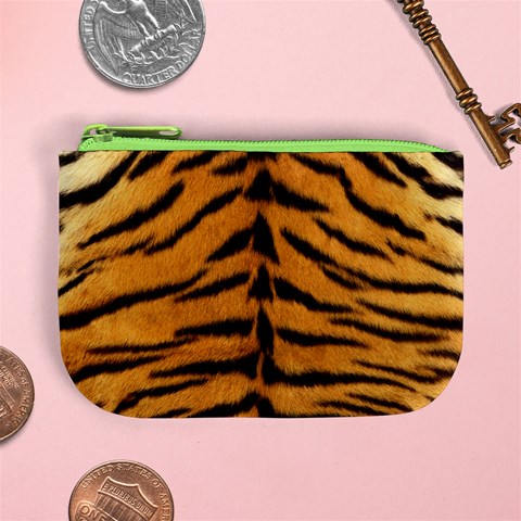 Tiger Print	 Mini Coin Purse from ArtsNow.com Front