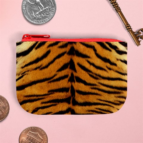 Tiger Print	 Mini Coin Purse from ArtsNow.com Front