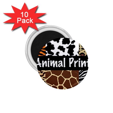 Animal Print	 1.75  Magnet (10 pack) from ArtsNow.com Front