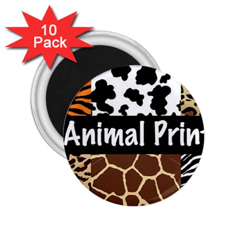 Animal Print	 2.25  Magnet (10 pack) from ArtsNow.com Front