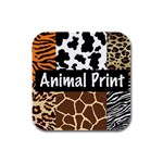 Animal Print	 Rubber Square Coaster (4 pack)