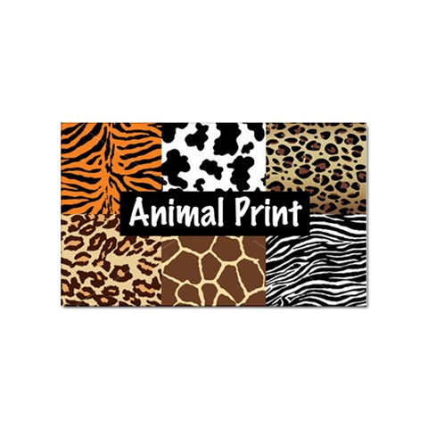 Animal Print	 Sticker Rectangular (100 pack) from ArtsNow.com Front