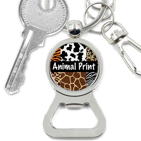 Animal Print	 Bottle Opener Key Chain from ArtsNow.com Front