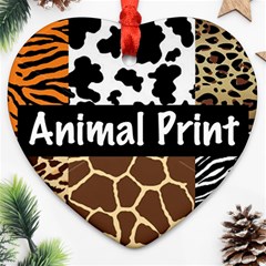 Animal Print	 Heart Ornament (Two Sides) from ArtsNow.com Back