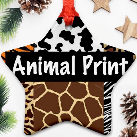 Animal Print	 Star Ornament (Two Sides) from ArtsNow.com Back