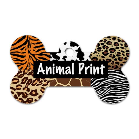 Animal Print	 Dog Tag Bone (Two Sides) from ArtsNow.com Front