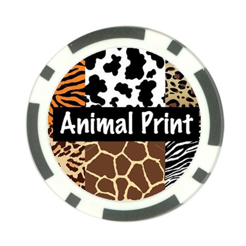 Animal Print	 Poker Chip Card Guard from ArtsNow.com Back