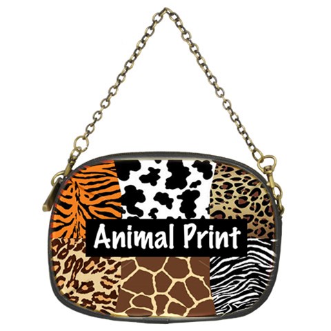 Animal Print	 Chain Purse (Two Sides) from ArtsNow.com Back