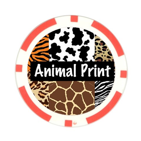 Animal Print	 Poker Chip Card Guard (10 pack) from ArtsNow.com Front