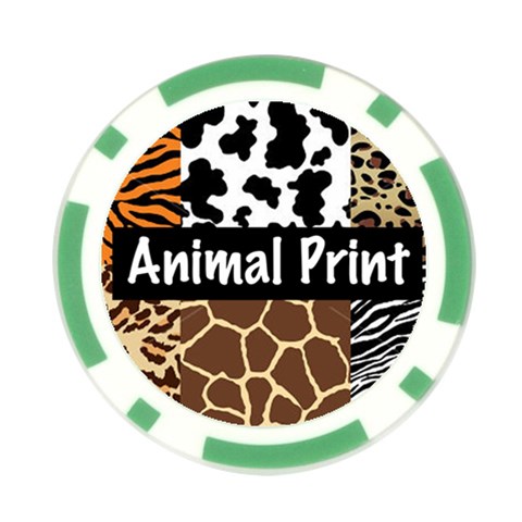 Animal Print	 Poker Chip Card Guard (10 pack) from ArtsNow.com Front