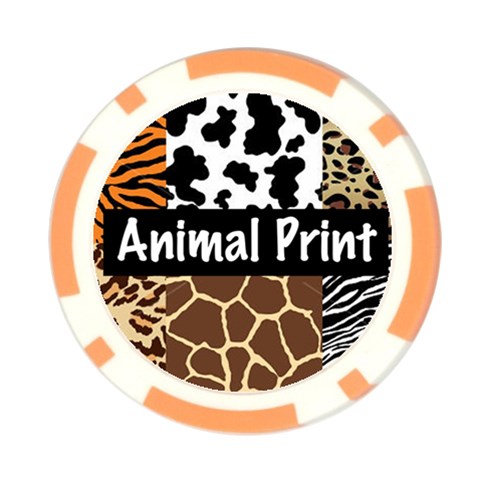 Animal Print	 Poker Chip Card Guard (10 pack) from ArtsNow.com Front