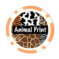 Animal Print	 Poker Chip Card Guard (10 pack) from ArtsNow.com Front