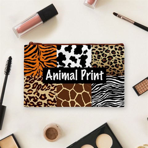 Animal Print	 Cosmetic Bag (Medium) from ArtsNow.com Front