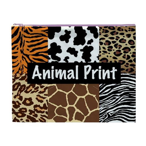 Animal Print	 Cosmetic Bag (XL) from ArtsNow.com Front