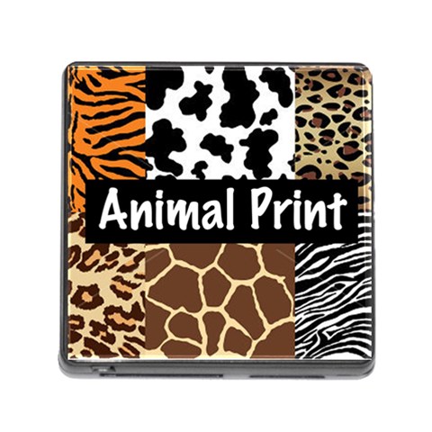 Animal Print	 Memory Card Reader with Storage (Square) from ArtsNow.com Front