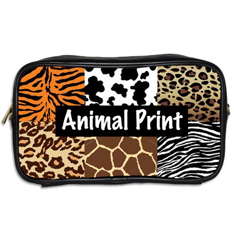 Animal Print	 Toiletries Bag (Two Sides) from ArtsNow.com Back