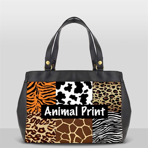 Animal Print	 Oversize Office Handbag (Two Sides) from ArtsNow.com Back