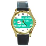 WSign Round Gold Metal Watch